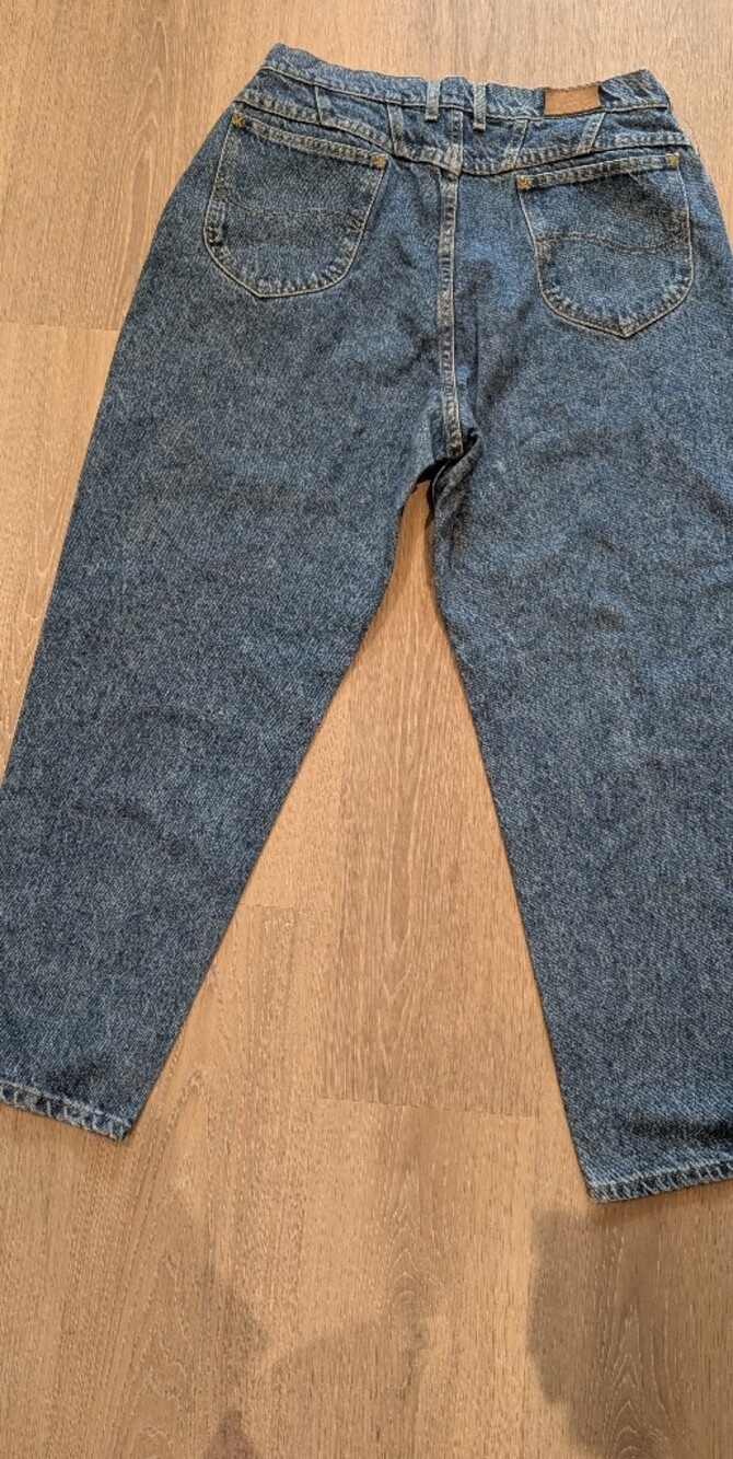 Lee High Rise Blue Cotton Mom Jeans Vintage - Picture 2 of 9